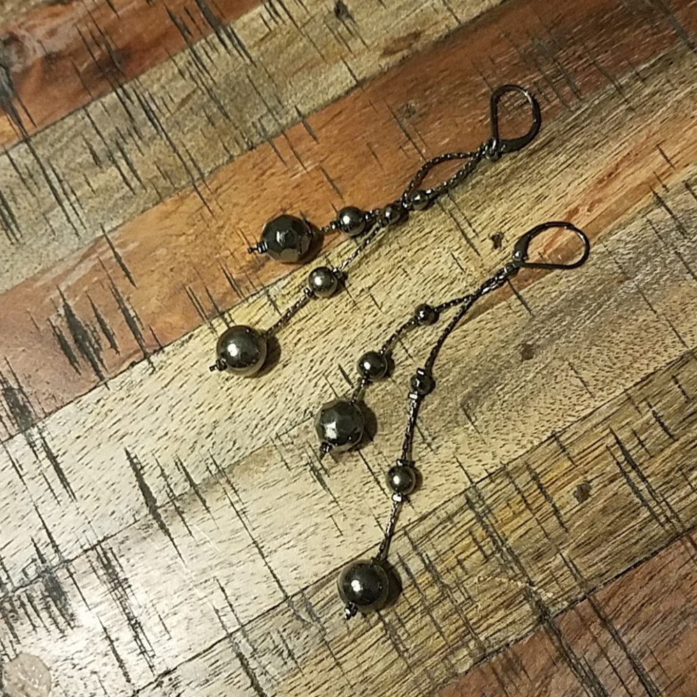 Graphite colored earrings